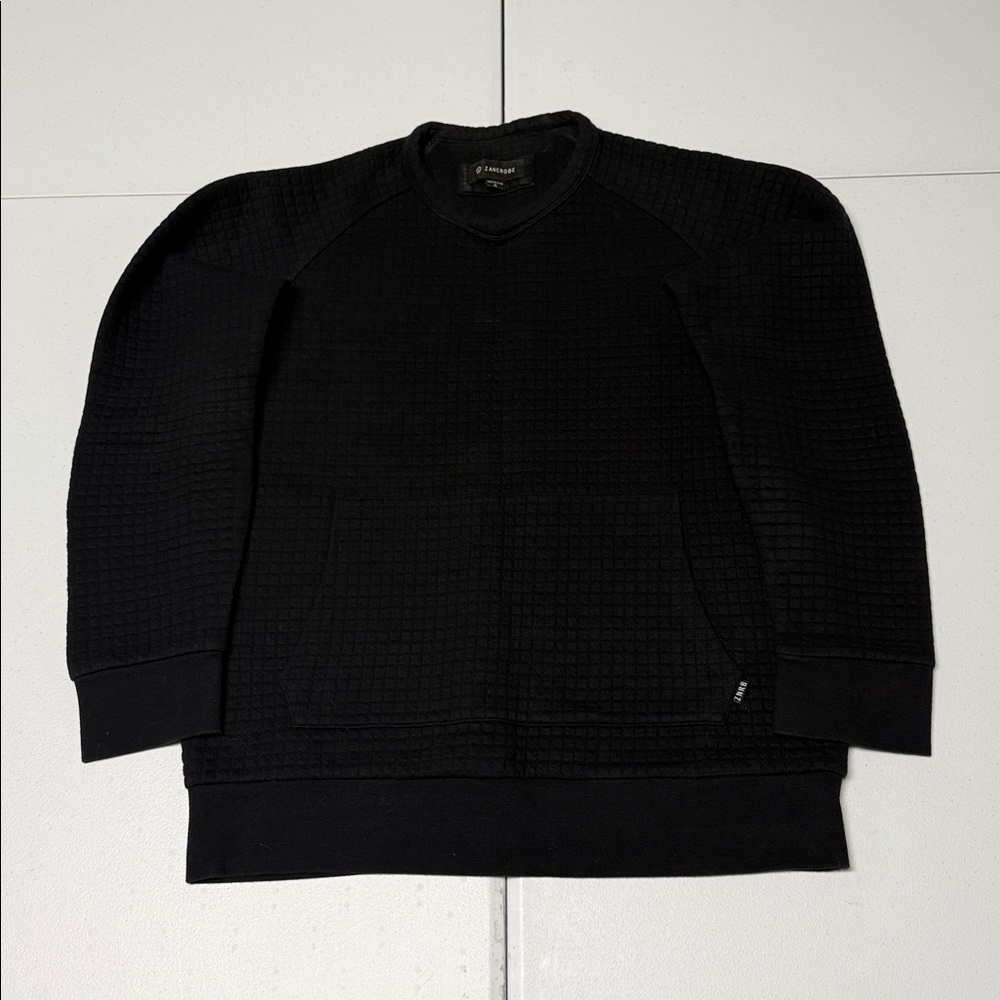 Zanerobe Black Quilted Crewneck Sweatshirt